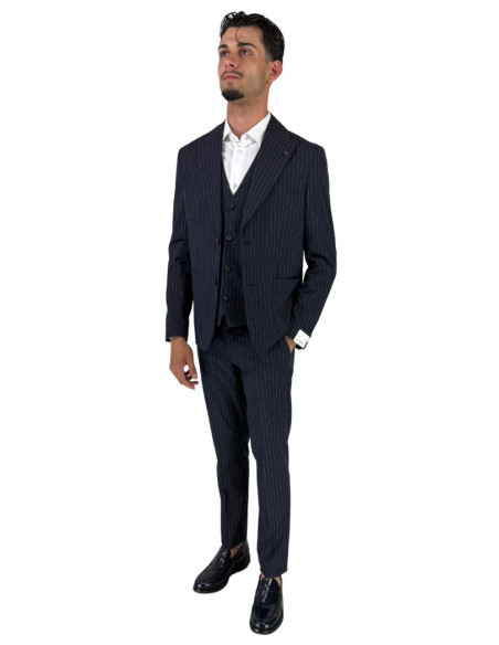 Markup giacca monopetto gessata da uomo mk896115 [aface5d3]