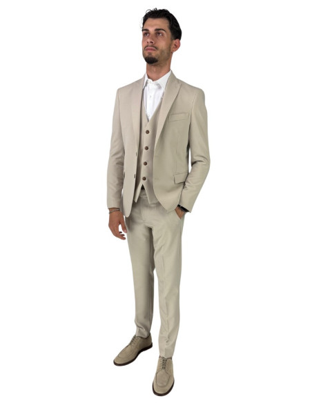Privat Fashion abito da uomo in misto viscosa con gilet Tenerife-ab7211 [f5c4100f]