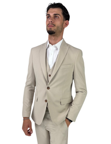 Privat Fashion abito da uomo in misto viscosa con gilet Tenerife-ab7211 [2ce25302]