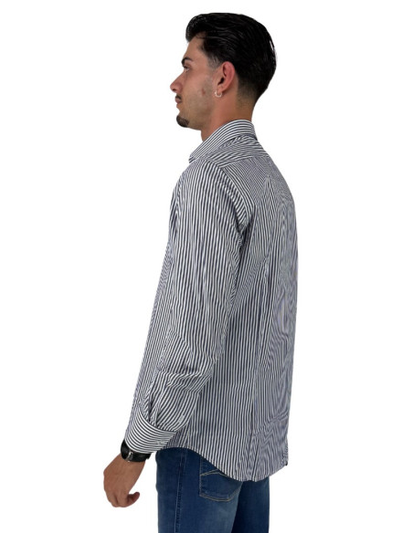 Paul Matthew camicia rigata in cotone cf11-1715 [1e45a804]