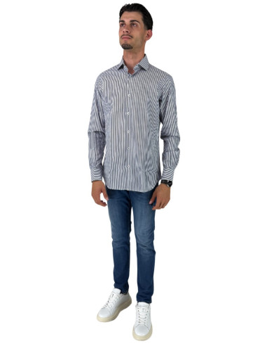 Paul Matthew camicia rigata in cotone cf11-1715 [ac082e1e]