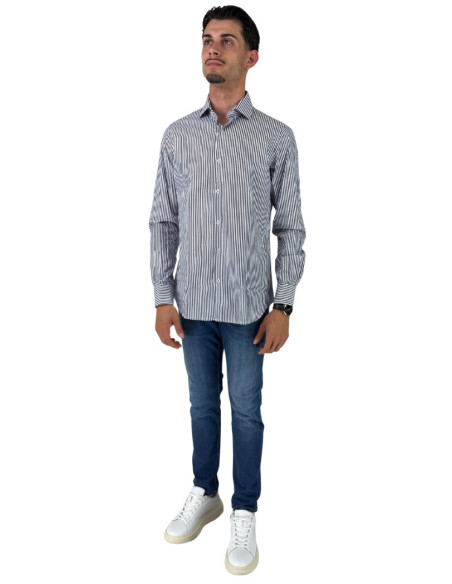 Paul Matthew camicia rigata in cotone cf11-1715 [ac082e1e]