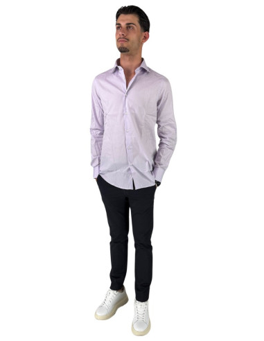 Paul Matthew camicia da uomo in cotone con collo francese cf11-1152 [802ad758]