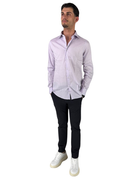 Paul Matthew camicia da uomo in cotone con collo francese cf11-1152 [802ad758]