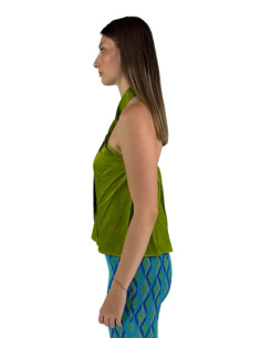 Dairesy top in raso con effetto collo a cravatta ss24d0454 [023f6956] 2