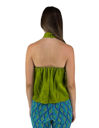 Dairesy top in raso con effetto collo a cravatta ss24d0454 [6c04eb5f]