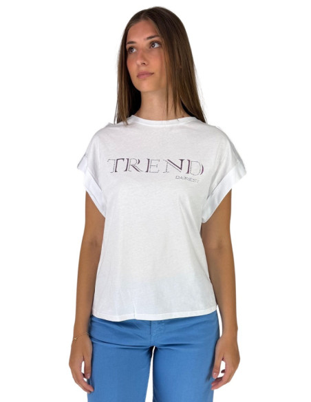 Dairesy t-shirt girocollo in jersey di cotone ss24d0445 [228b1fff]