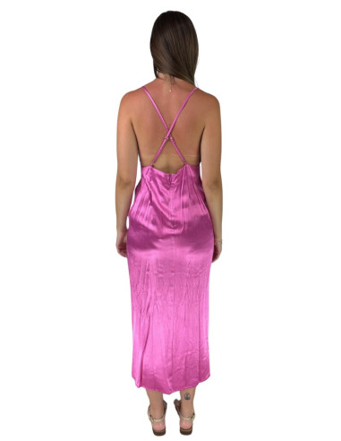 Dairesy abito in raso con spacco ss24d0456 [324b84f8]