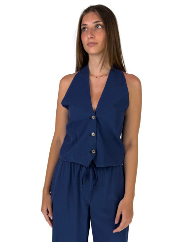 Maidoma gilet regular in lino e viscosa pe25f508/md1270 [b8986355]