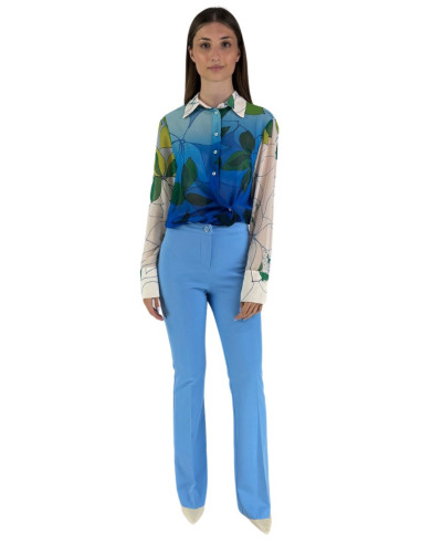Dairesy pantalone flare in morbido tessuto stretch ss24d0387 [a67d55ab]