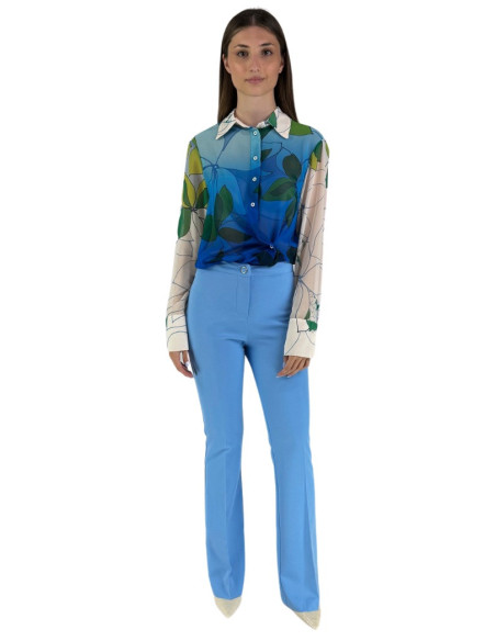Dairesy pantalone flare in morbido tessuto stretch ss24d0387 [a67d55ab]