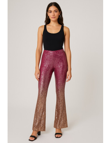 Dairesy pantalone flare in paillettes ss24d0370 [e970a47c]