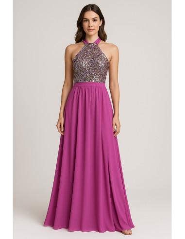 Dairesy abito lungo con corpetto paillettes multicolor ss24d0470 [7f5e1d74]