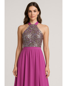 Dairesy abito lungo con corpetto paillettes multicolor ss24d0470 [7f5e1d74] 2