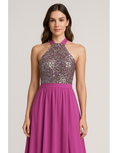 Dairesy abito lungo con corpetto paillettes multicolor ss24d0470 [a6785e79]