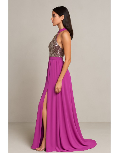 Dairesy abito lungo con corpetto paillettes multicolor ss24d0470 [11659f7d]