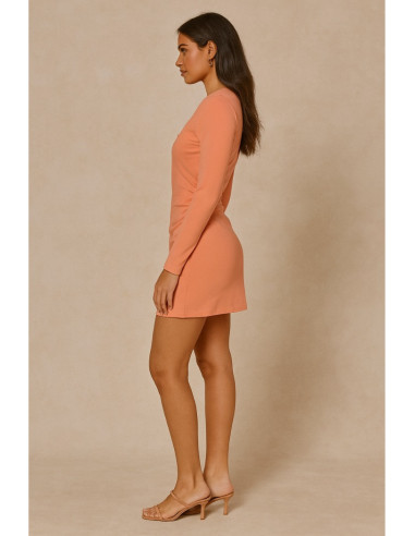 Dairesy abito monospalla in misto cotone con drappeggio ss24d0459 [34375efa]