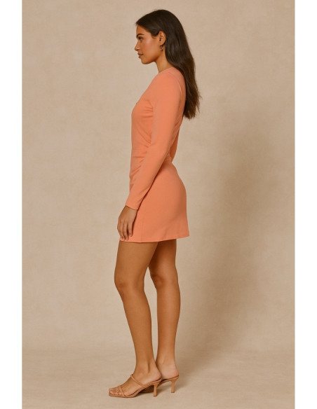 Dairesy abito monospalla in misto cotone con drappeggio ss24d0459 [34375efa]