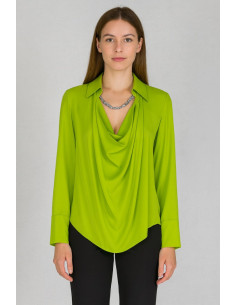 Dairesy blusa in tessuto fluido con dettaglio gioiello ss24d0414 [ad11eaf5]