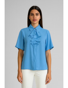 Dairesy blusa in tessuto fluido con rouches ss24d0412 [89e14f5d]