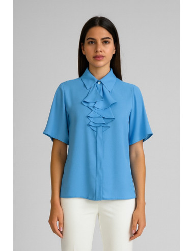 Dairesy blusa in tessuto fluido con rouches ss24d0412 [89e14f5d]