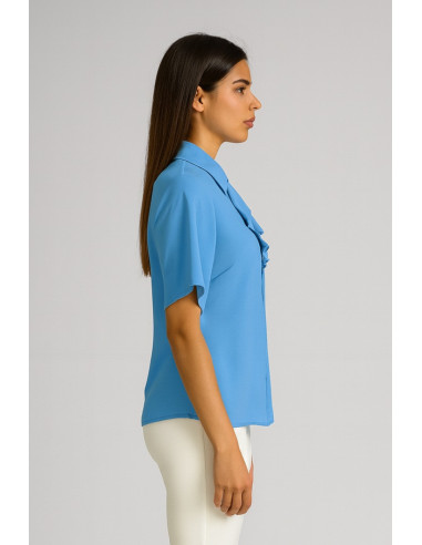 Dairesy blusa in tessuto fluido con rouches ss24d0412 [50c70c50]