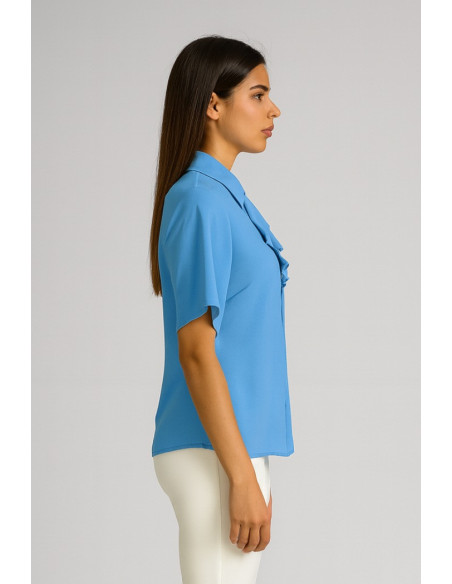 Dairesy blusa in tessuto fluido con rouches ss24d0412 [50c70c50]