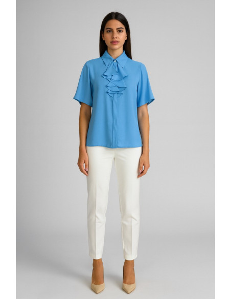 Dairesy blusa in tessuto fluido con rouches ss24d0412 [e28a8a4a]