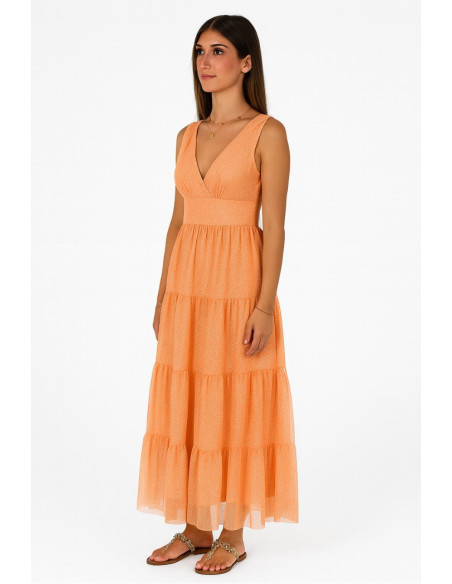 Dairesy abito in glitter scollo a v ss24d0435 [09f55ddd]