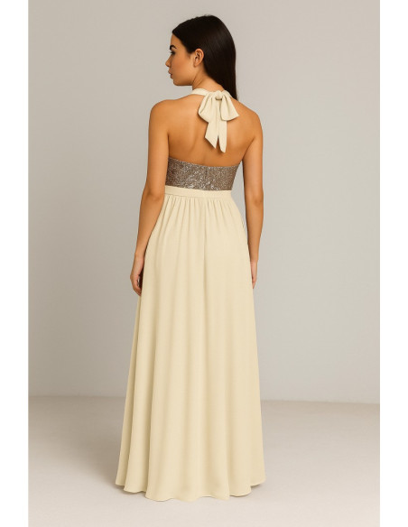Dairesy abito lungo con corpetto paillettes multicolor ss24d0470 [5a52e9bd]