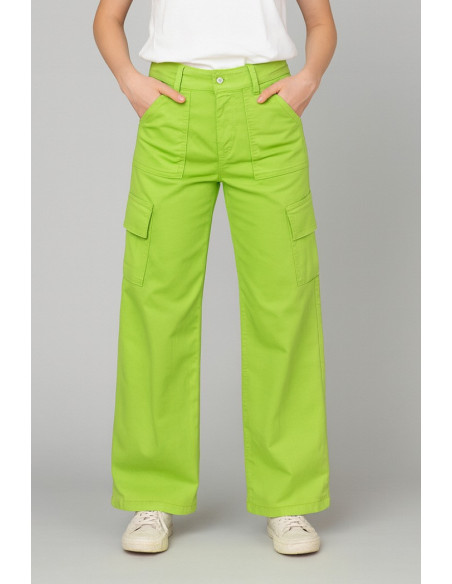Dairesy pantalone palazzo in denim con tasconi ss24d0356 [a534ffe5]