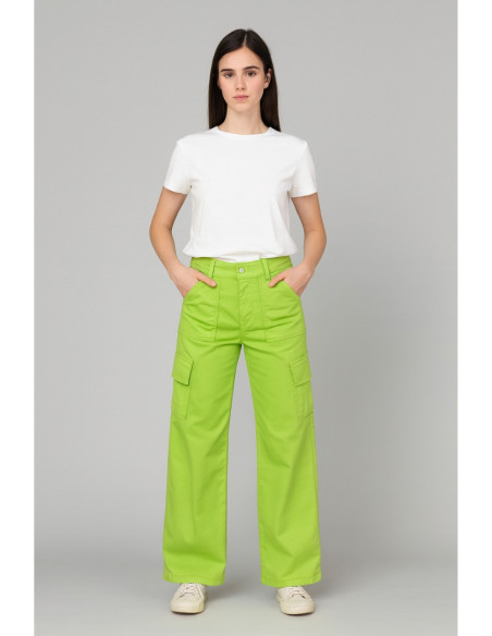 Dairesy pantalone palazzo in denim con tasconi ss24d0356 [ce5f3af2]