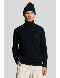 Lyle & Scott dolcevita in misto lana merino e cotone con logo kn2103vc [3b5b1967]