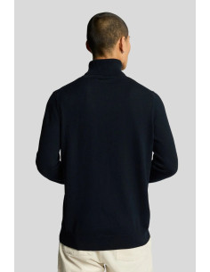 Lyle & Scott dolcevita in misto lana merino e cotone con logo kn2103vc [3b5b1967] 2