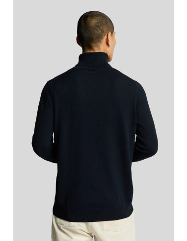 Lyle & Scott dolcevita in misto lana merino e cotone con logo kn2103vc [e27d5a6a]