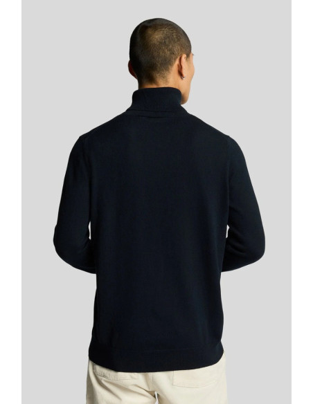 Lyle & Scott dolcevita in misto lana merino e cotone con logo kn2103vc [e27d5a6a]