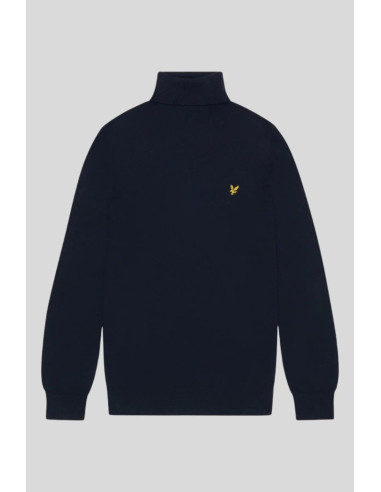 Lyle & Scott dolcevita in misto lana merino e cotone con logo kn2103vc [e72d1d74]
