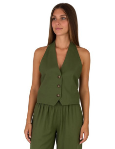 Maidoma gilet regular in lino e viscosa pe25f508/md1270 [42e0b1b6]