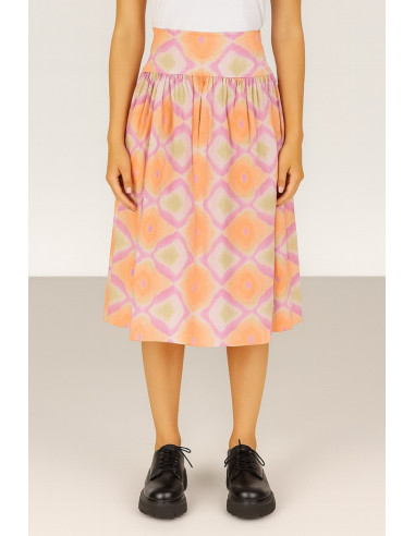 Dairesy gonna midi a fantasia con elastico in vita ss24d0437 [84493285]