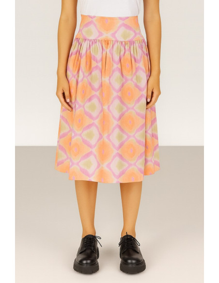 Dairesy gonna midi a fantasia con elastico in vita ss24d0437 [84493285]