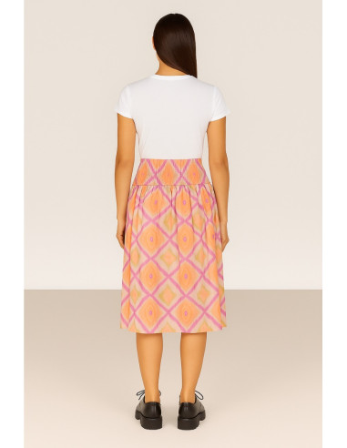 Dairesy gonna midi a fantasia con elastico in vita ss24d0437 [ea72b08c]