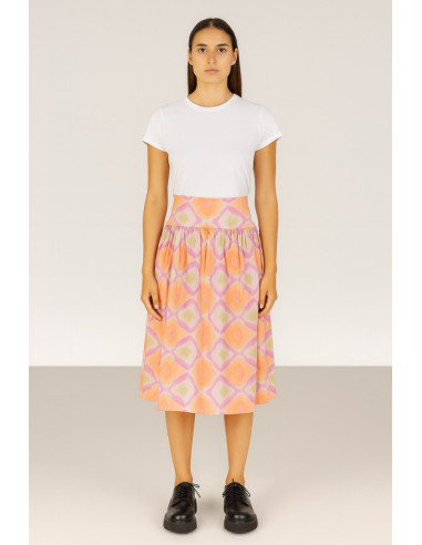 Dairesy gonna midi a fantasia con elastico in vita ss24d0437 [ef22f792]