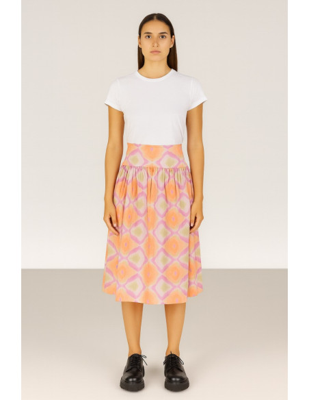 Dairesy gonna midi a fantasia con elastico in vita ss24d0437 [ef22f792]