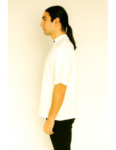 Icon t-shirt in jersey di cotone con logo sul collo icuf2w6t007 [8dc1d433]