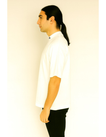 Icon t-shirt in jersey di cotone con logo sul collo icuf2w6t007 [8dc1d433]