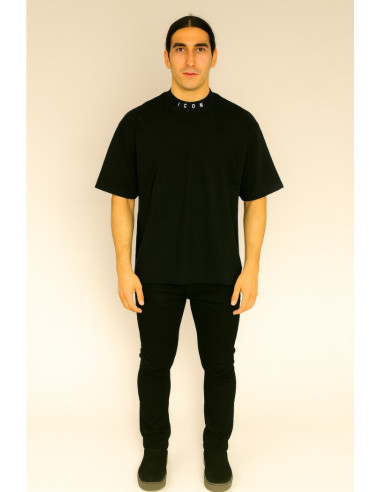 Icon t-shirt in jersey di cotone con logo sul collo icuf2w6t007 [148eeaa5]