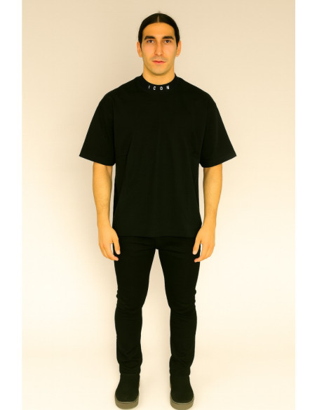 Icon t-shirt in jersey di cotone con logo sul collo icuf2w6t007 [148eeaa5]