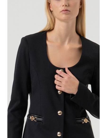 Fracomina giacca slim in mix di tessuti fr25wj2006w78001 [3565876e]