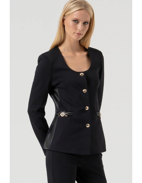 Fracomina giacca slim in mix di tessuti fr25wj2006w78001 [8278466a]