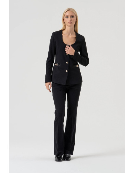 Fracomina giacca slim in mix di tessuti fr25wj2006w78001 [3035c070]